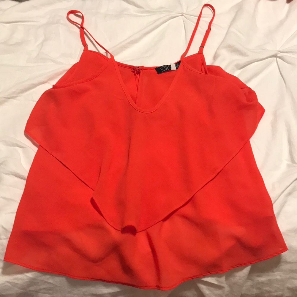 Adjustable Spaghetti Strap Top with Button